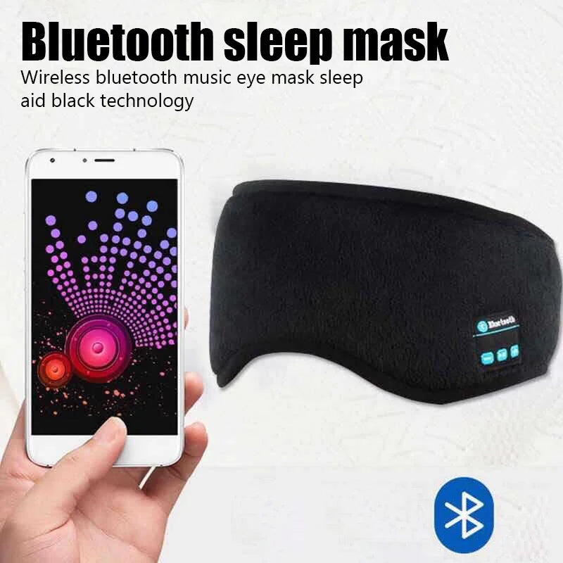 3D Eye Mask Bluetooth Sleeping Headphones Wireless Music Headsets Soft Elastic Comfortable Sleep Eye Mask Music Earphones