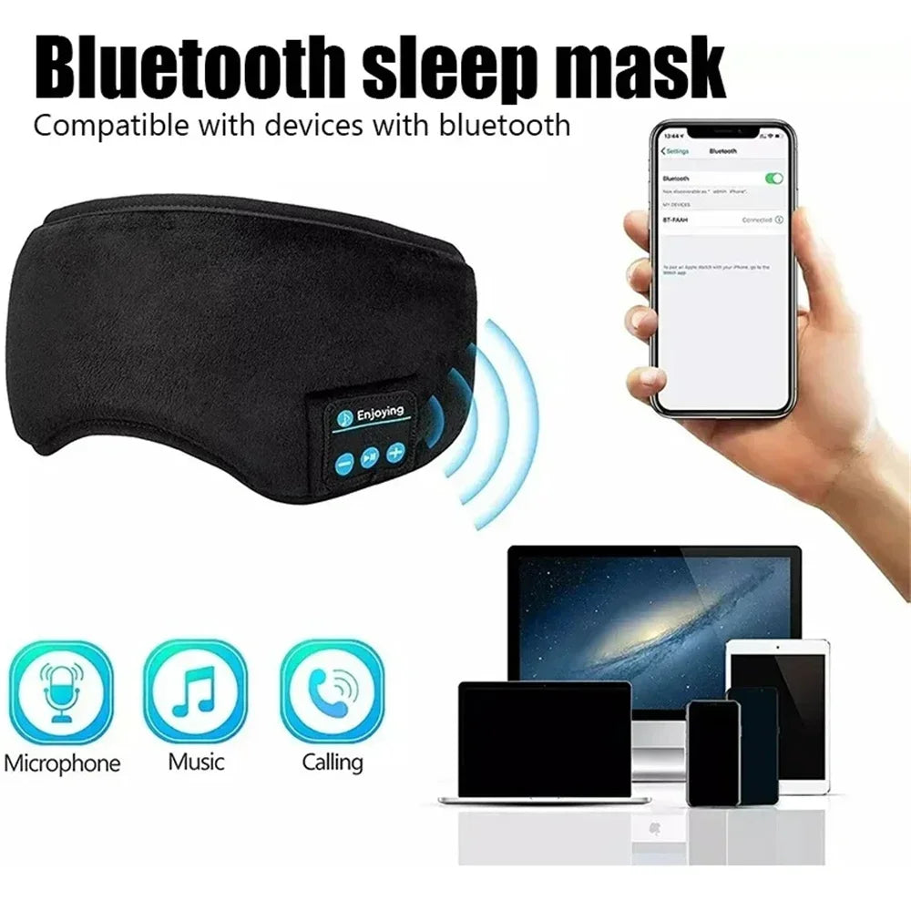 Sleep Headphones Bluetooth Eye Mask 5.0 Headphones Music Travel Sleeping Headphones Sleeping Mask