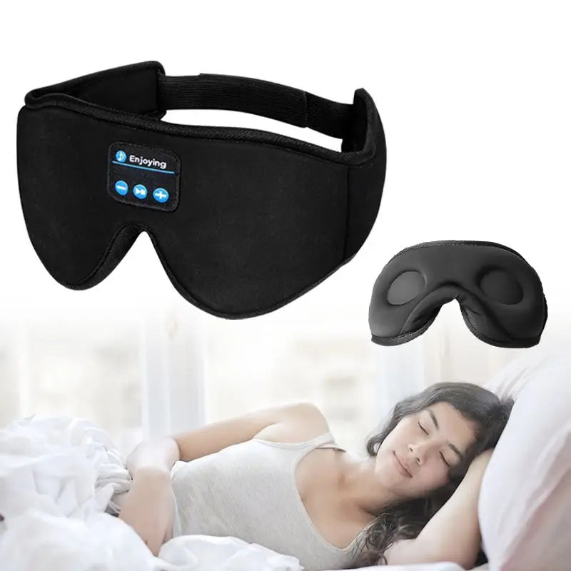 Bluetooth Sleeping Headphones 3D Eye Mask Wireless Air Travel 5.0 Headband Soft Elastic Comfortable Music Earphones