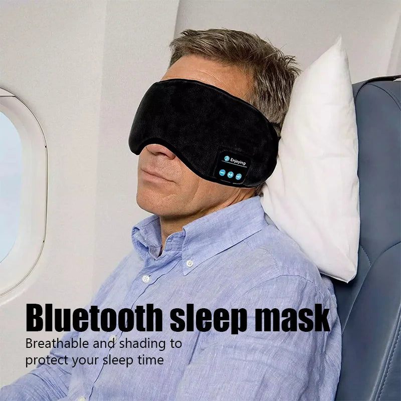 3D Eye Mask Bluetooth Sleeping Headphones Wireless Music Headsets Soft Elastic Comfortable Sleep Eye Mask Music Earphones