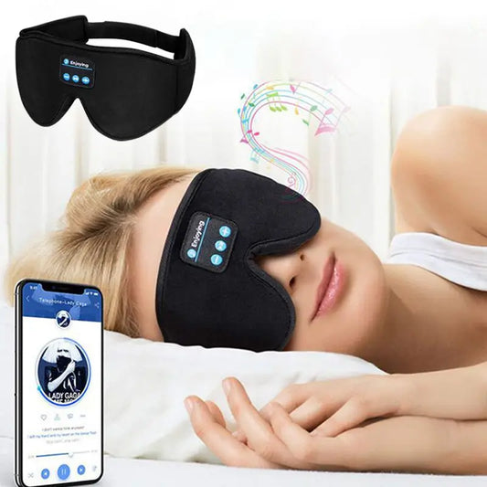 Bluetooth Sleeping Headphones 3D Eye Mask Wireless Air Travel 5.0 Headband Soft Elastic Comfortable Music Earphones